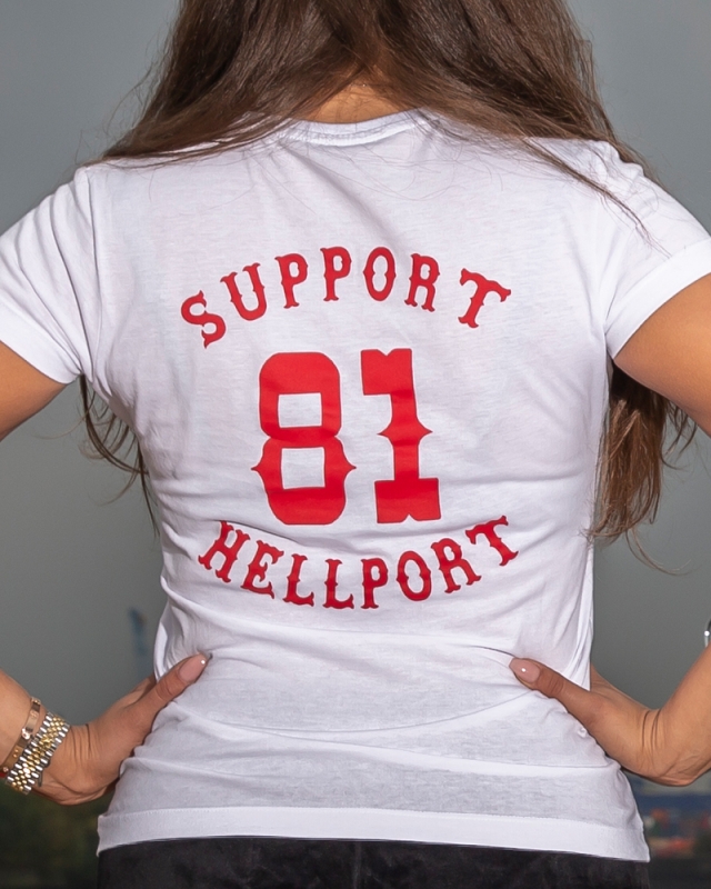 V-Neck: SUPPORT 81 - Weiss